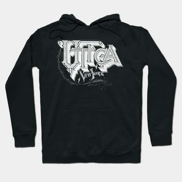 Vintage Utica, NY Hoodie by DonDota